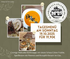 Tagesmenü vom 19_10_2025 Forsthaus Jägersburg Einhausen