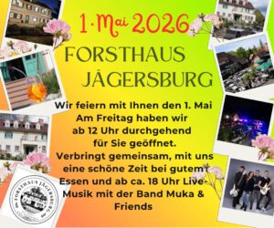 1 Mai Werbung vom Forsthaus Jaegersburg