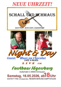 Die Band Schall und Schmaus am 16.05.2026 im Forsthaus Jägersburg im Einhausen
